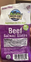 Beef salami Slices