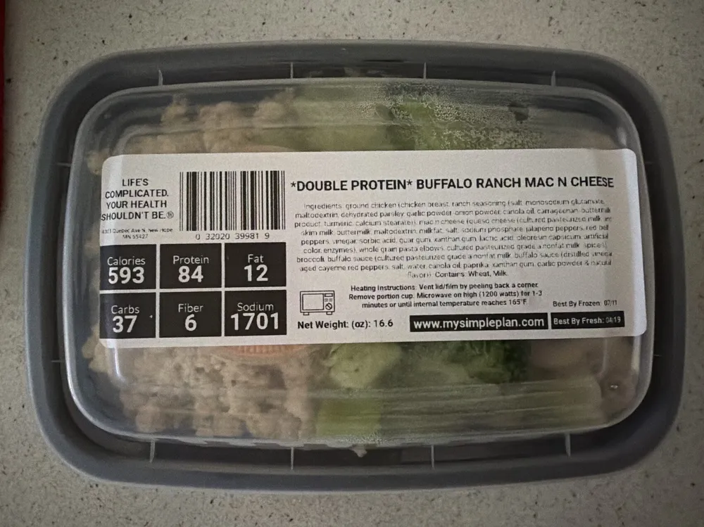 Double Protein Buffalo Ranch Mac N Cheese