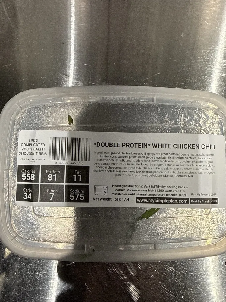 Double Protein, White Chicken Chili