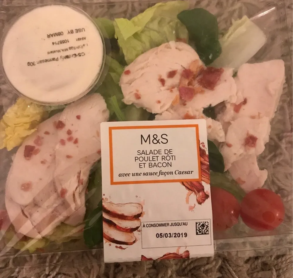 Salade De poulet Roti Et Bacon