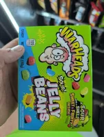 Warheads, sour jelly beans, orange, watermelon, lemon, blue raspberry, cherry, green apple