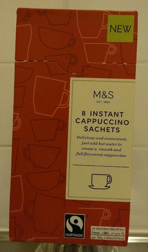 8 instant cappuccino sachets
