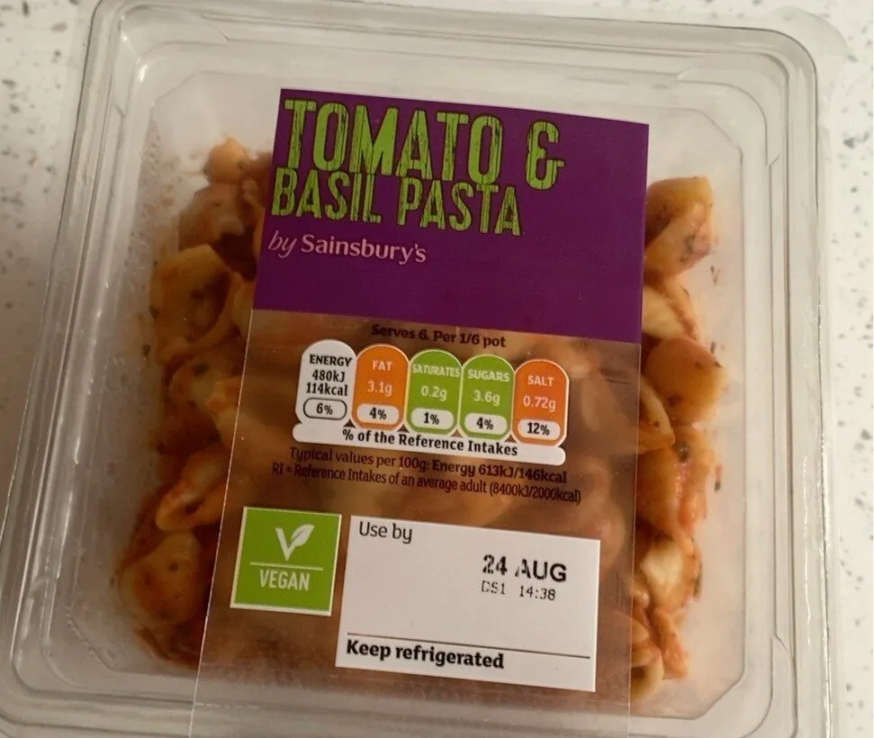 Tomato and basil pasta