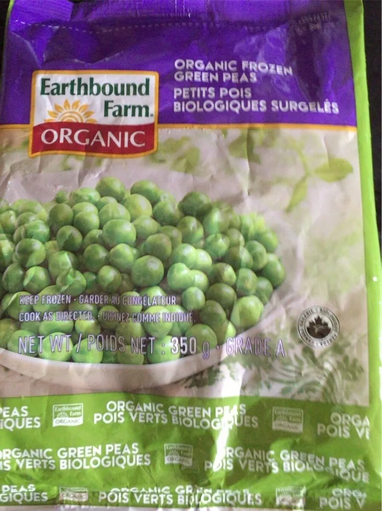 Petits pois surgeles biologiques
