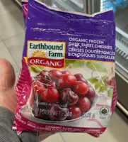 Cerises douces foncées biologiques surgelées