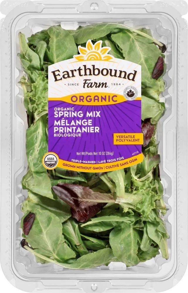 Organic spring mix container