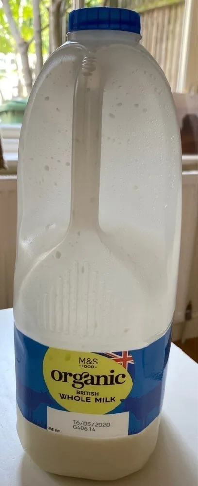 Organic Whole British milk