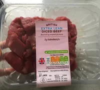 British extra lean diced beef