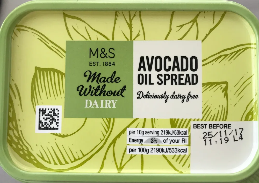 Avocado oil spread
