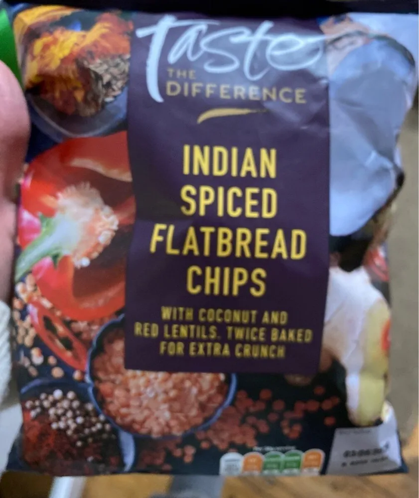 Indian spiced flatbread chips