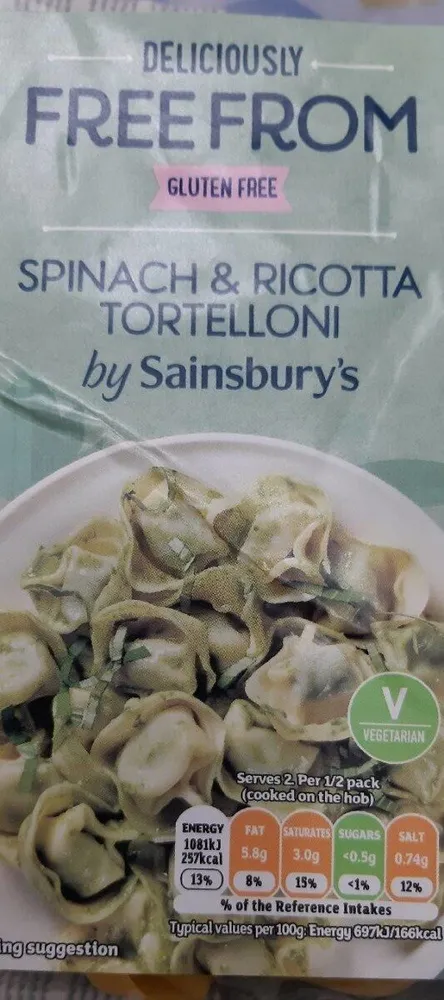 Spinaci & ricotta tortelloni by sainsbury's