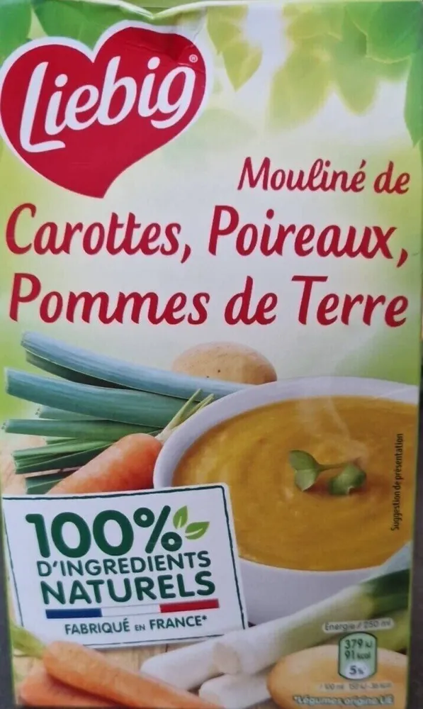 Mouliné de carottes, poireaux, pommes de terre