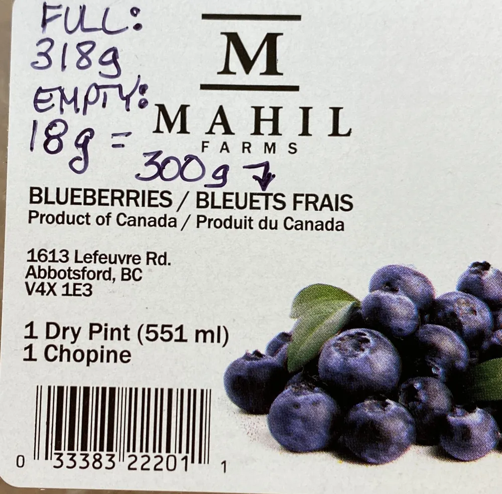 Blueberries (300g approx)