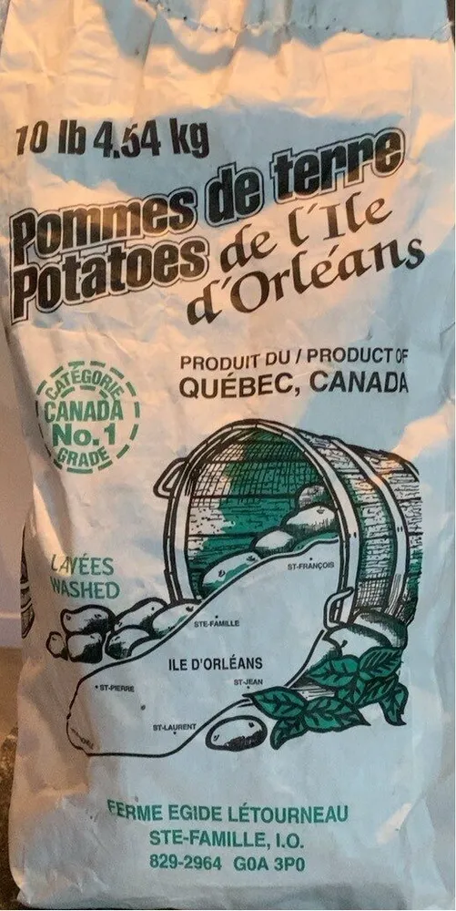 Pommes de terre de l’Île d’Orléans