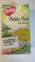 Soupe petits pois avec lardons