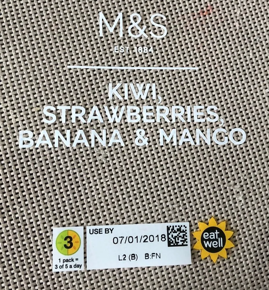 Kiwi, Strawberries, Banana & Mango