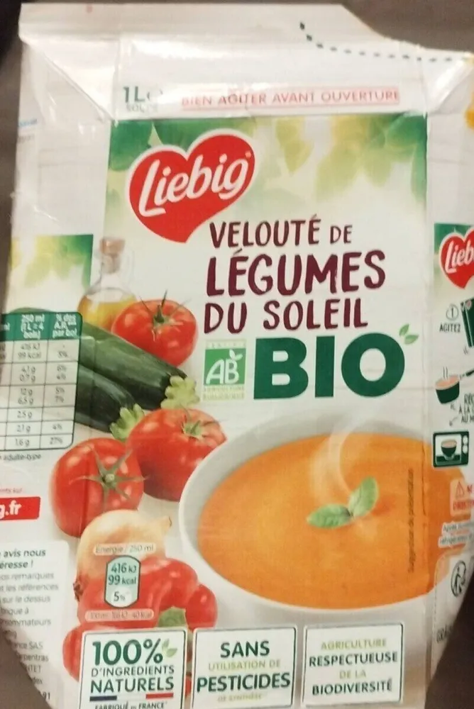 Velouté de légumes du soleil