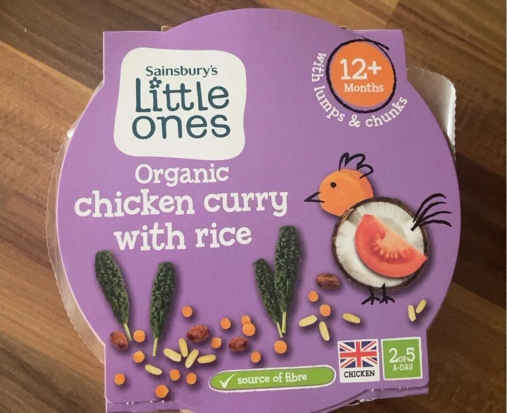 Organic chicken curry with rice