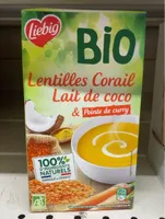 Lentilles corail lait de coco et pointe de curry