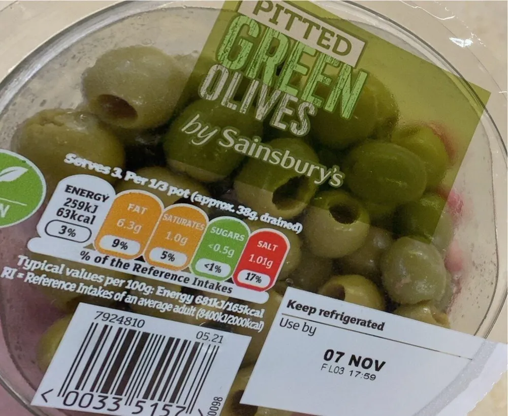 Pitted Green Olives
