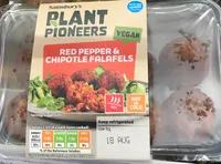 Red pepper & chiplote falafel