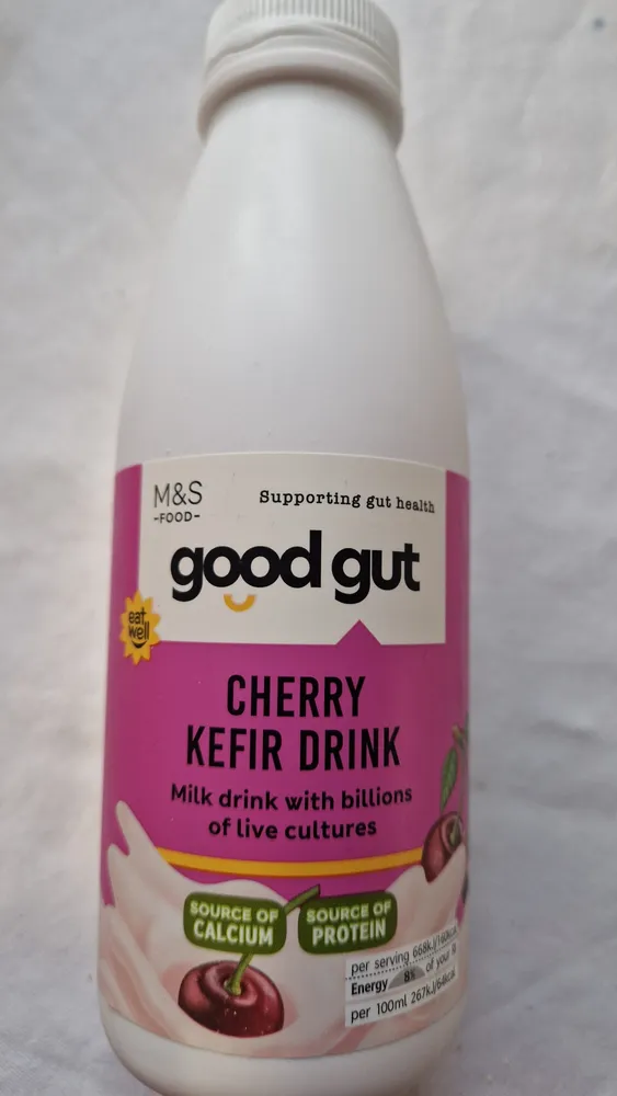Kefir cherry milk drink