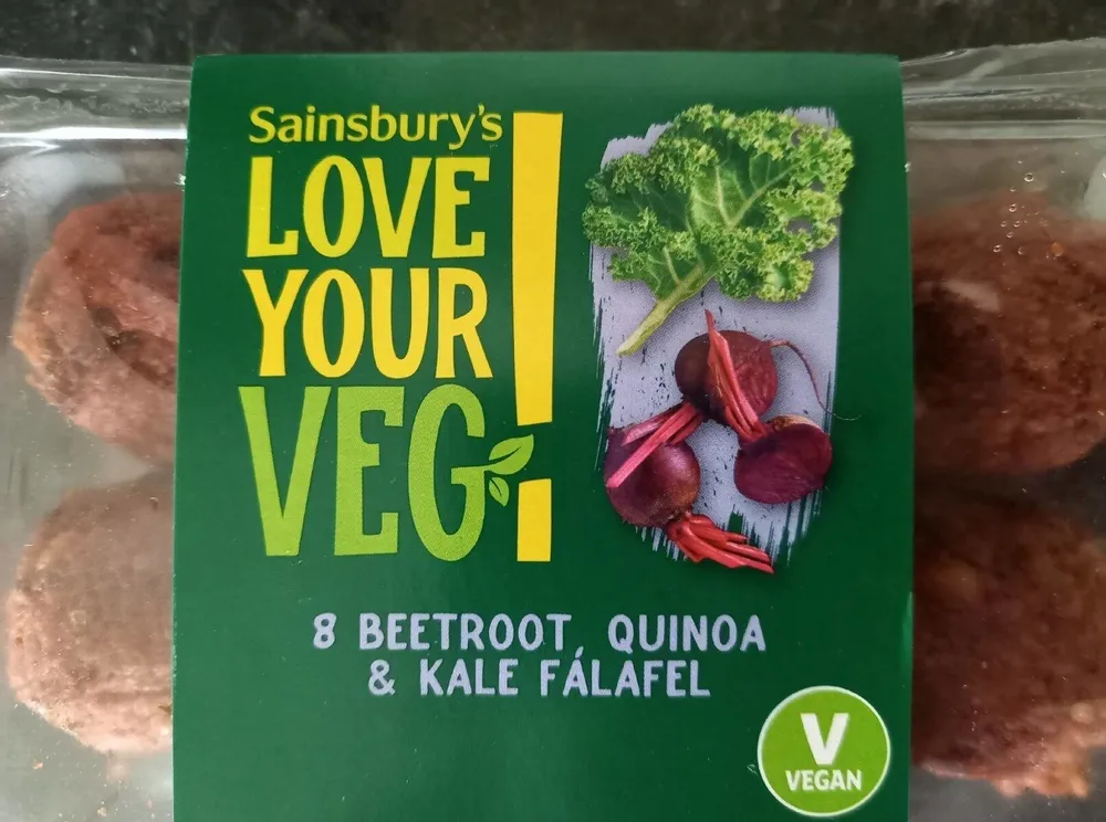 Beetroot quinoa and kale falafel