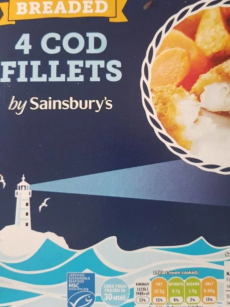 Breaded Cod Fillets by Sainsbury's