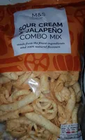 sour cream and jalapeño seasoned shaped potato snacks