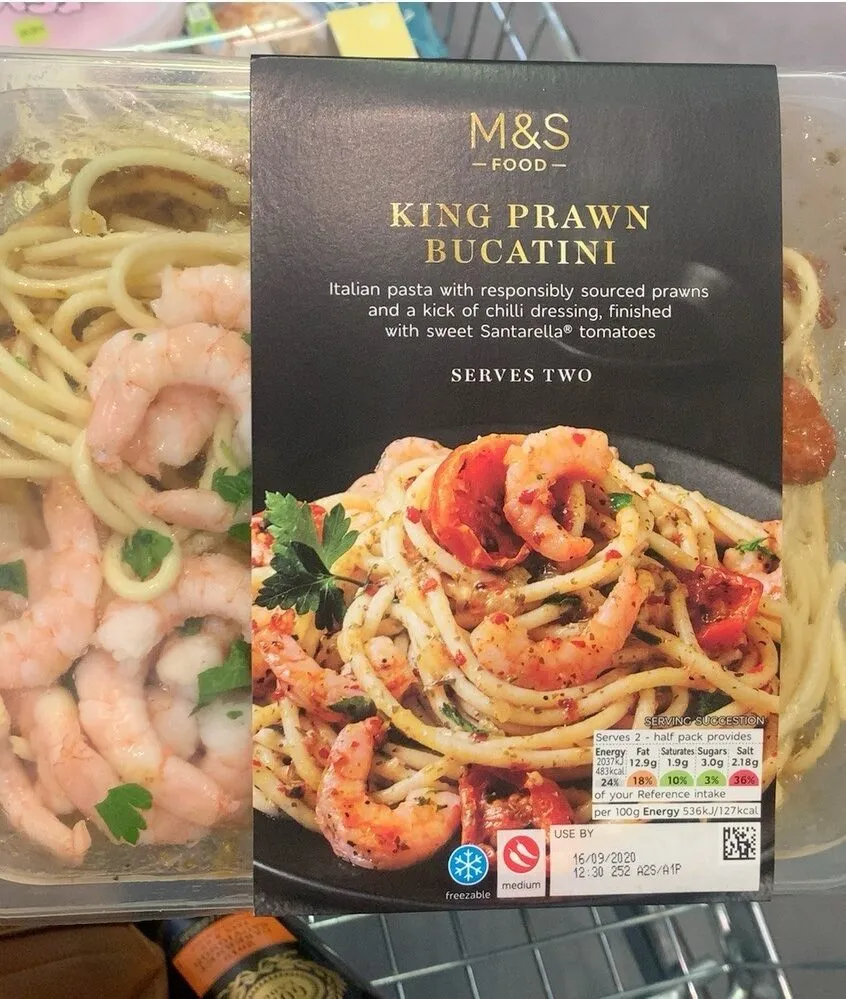 King prawn bucatini