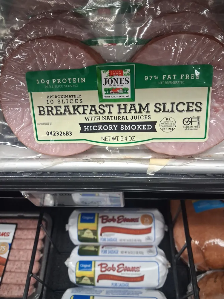 Breakfast ham slices