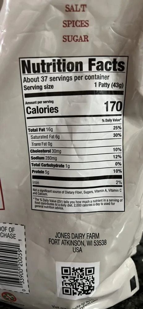 Fully Cooked Pork Sausage