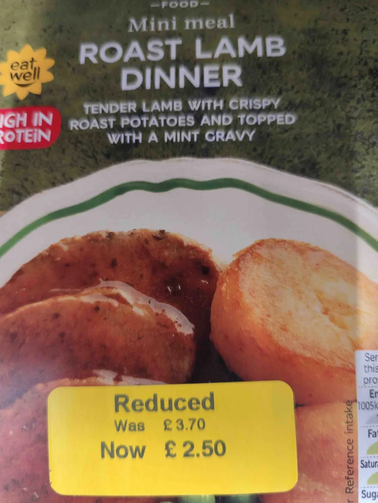 Roast lamb dinner