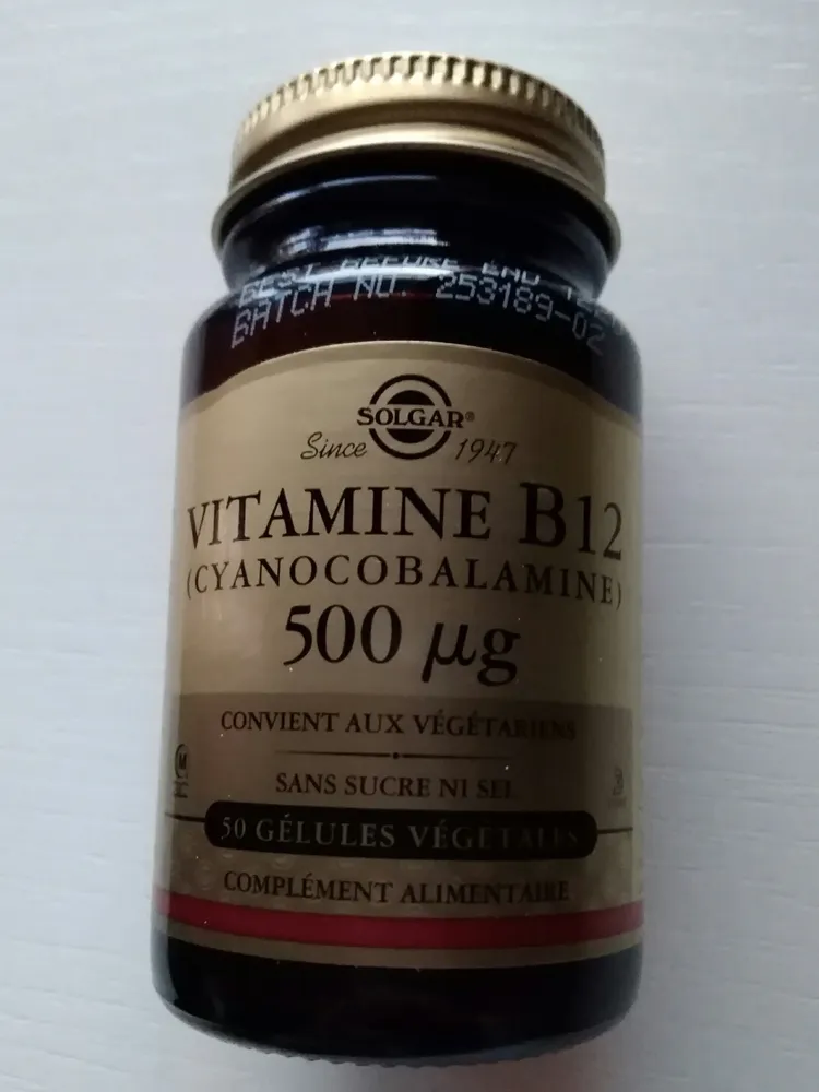 Vitamine B12 500μg - 50 Gélules - Solgar