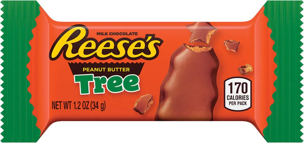 Milk chocolate peanut butter tree holiday candy