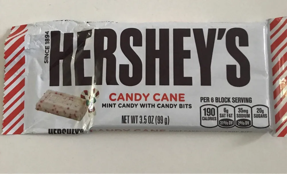 Hershey's Holiday Candy Cane Bar, 3.5 Oz