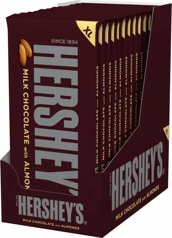 milk chocolate with almonds