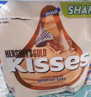 Kisses gold caramel creme with pretzel bits
