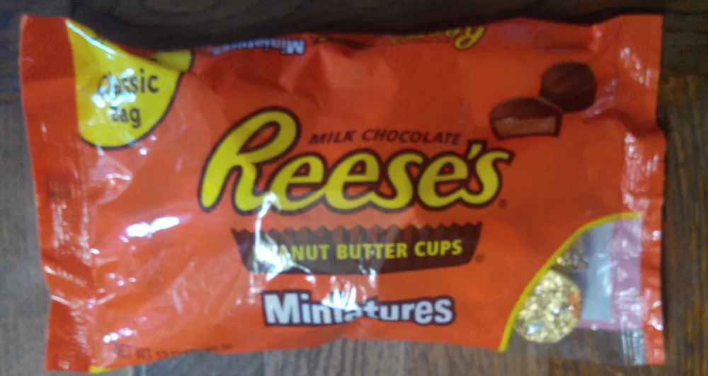 Milk chocolate, peanut butter cup miniatures