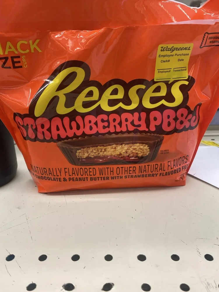 Milk Chocolate & Peanut Butter With Strawberry Flavored Filling