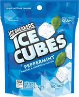 Ice cubes peppermint sugar-free gum