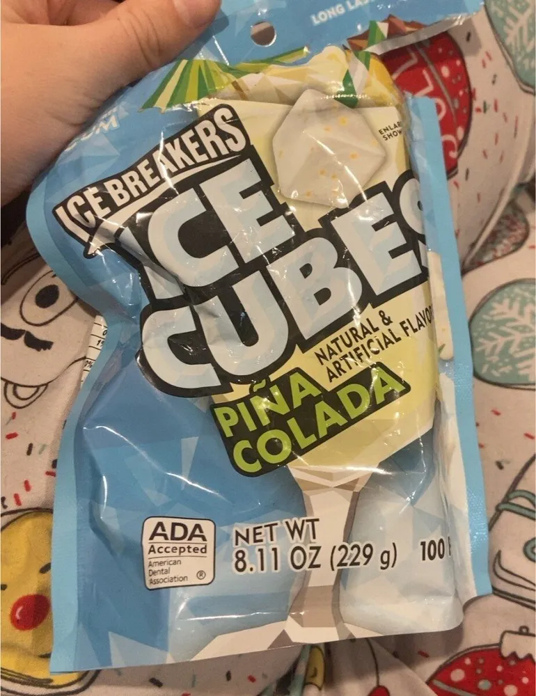 Ice cubes pina colada
