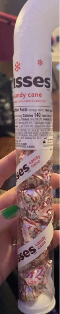 Hersheys Kisses candy cane