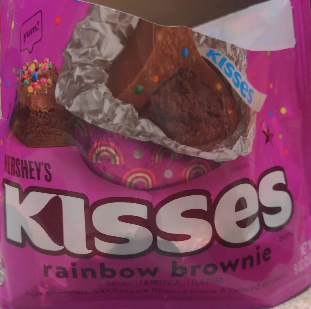 kisses rainbow brownie