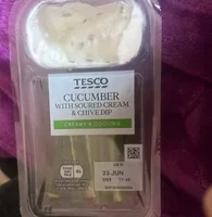 Cucumber with Soured Cream & Chive Dip