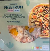 Butternut squash and caremalised onion pizza