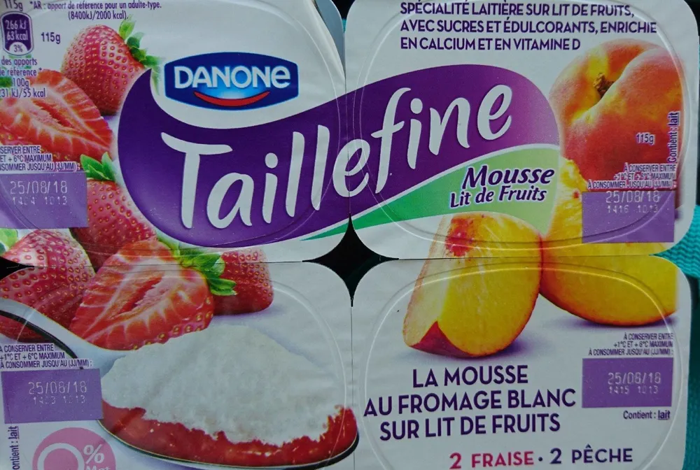 Mousse au fromage blanc sur lit de fruits