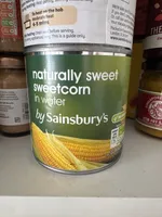 Naturally sweet sweetcorn in water