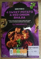 4 sweet potato & red onion bhajia