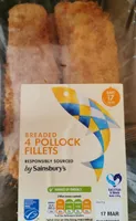 4 breaded Pollock fillets
